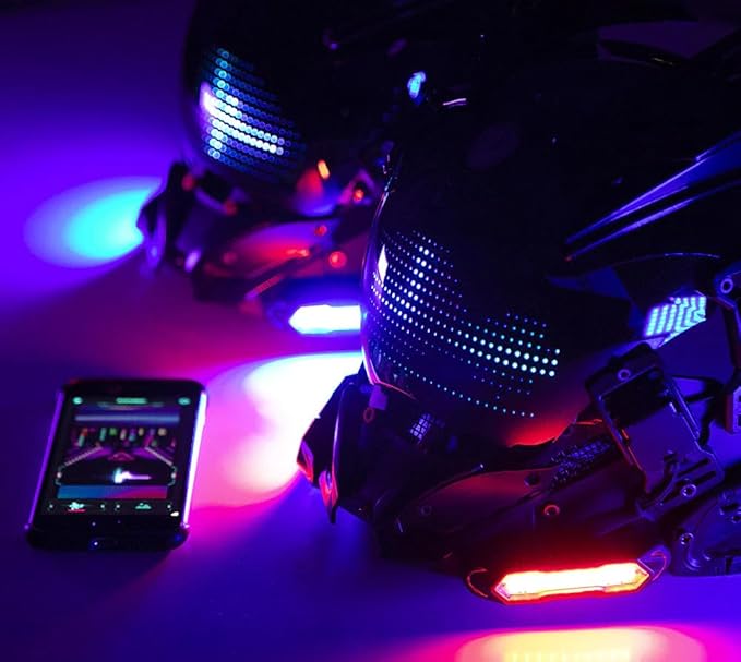 Alquiler Casco (Máscara) RGB Cyberpunk futurista